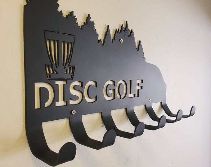 Disc Golf Wall Decor Rack / Disc Golf Wall Art / Disc Golfing / 12x18