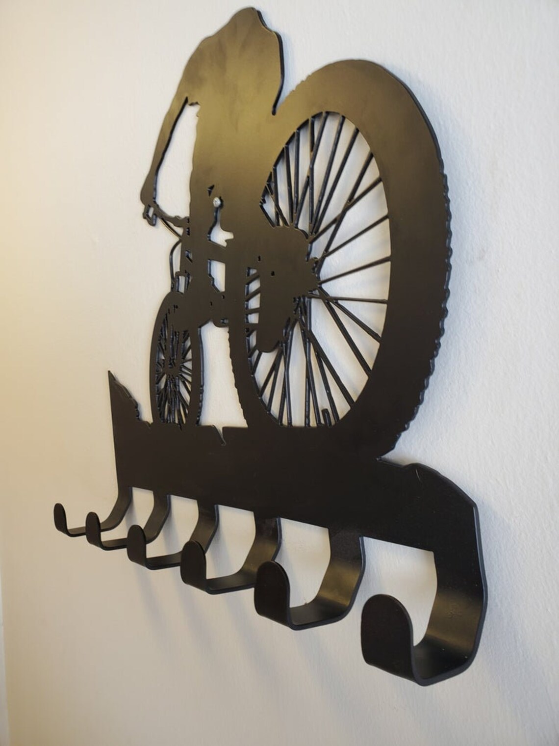 Mountain Bike Gear Rack / Metal Wall Decor / Mountain Biking Etsy