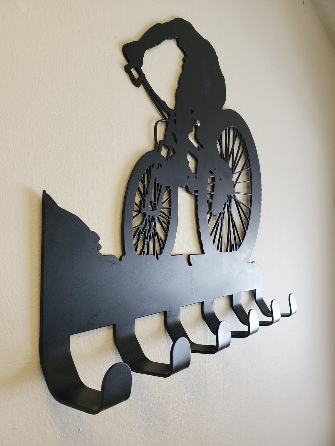 Mountain Bike Gear Rack / Metal Wall Decor / Mountain Biking Etsy