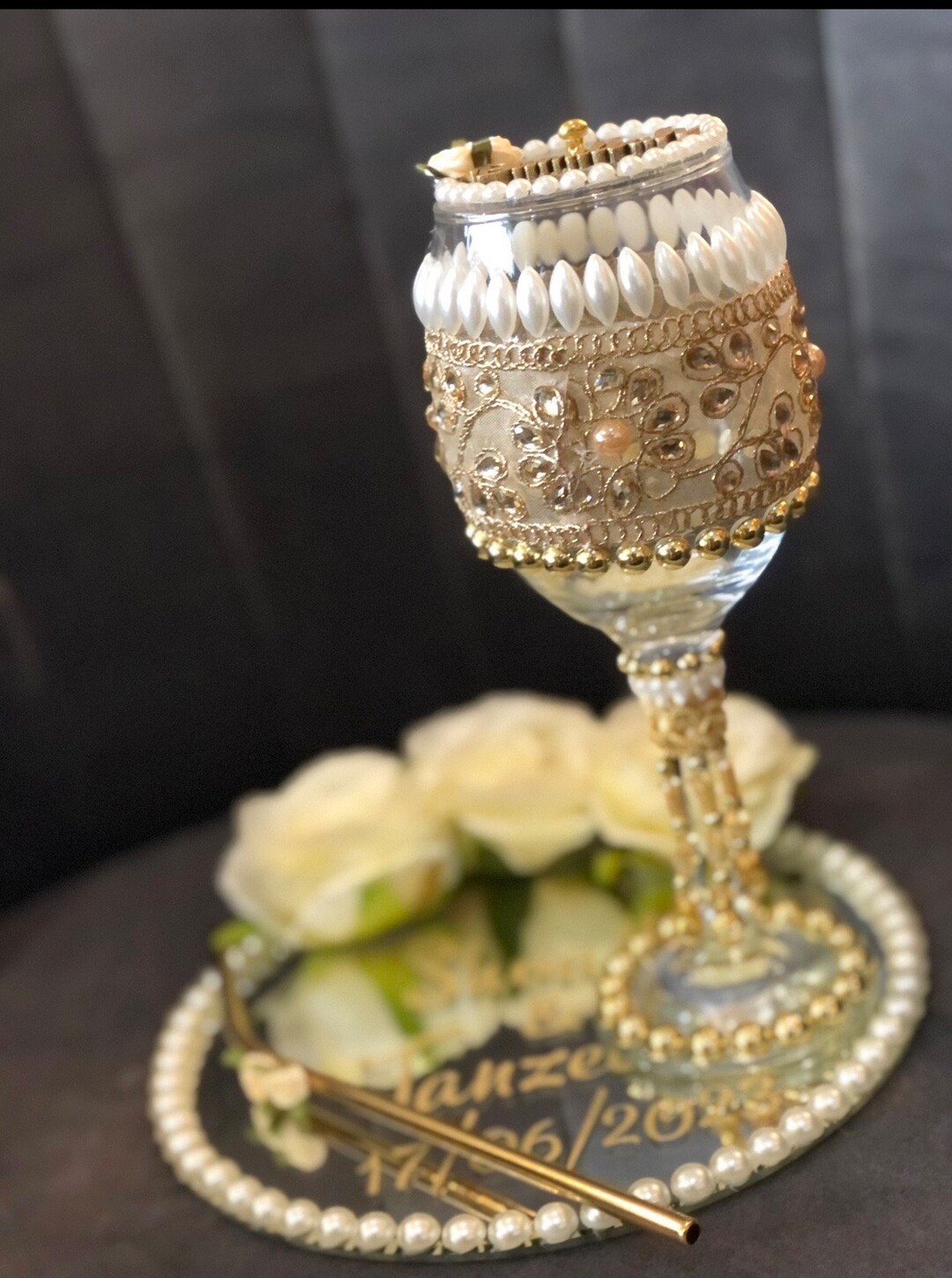 Personalised Luxury Doodh Pilai Glass Set. Wedding Etsy