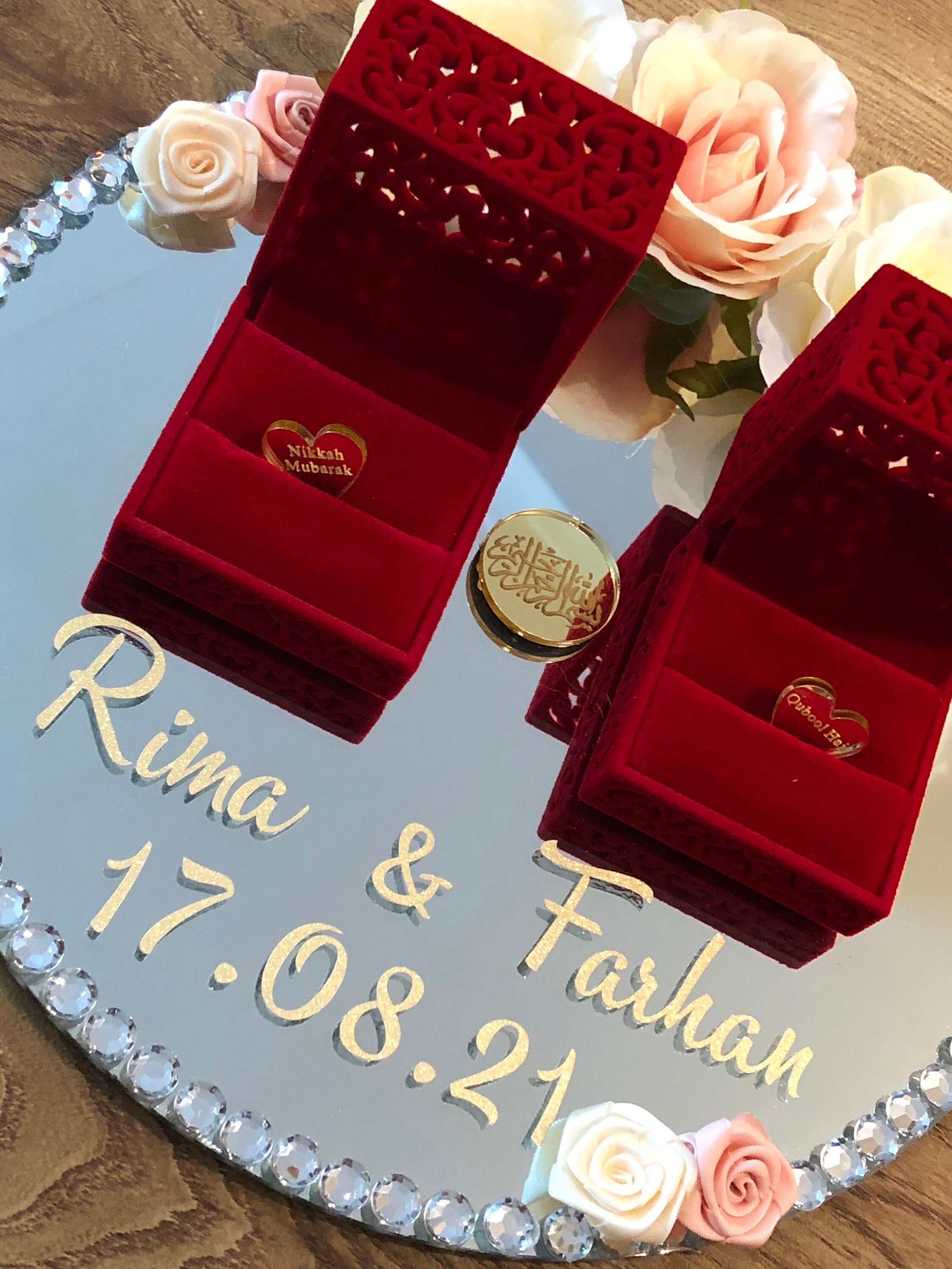 Ring Tray for Nikkah. Ring Boxes.wedding Ring Holder. Nikkah Etsy UK