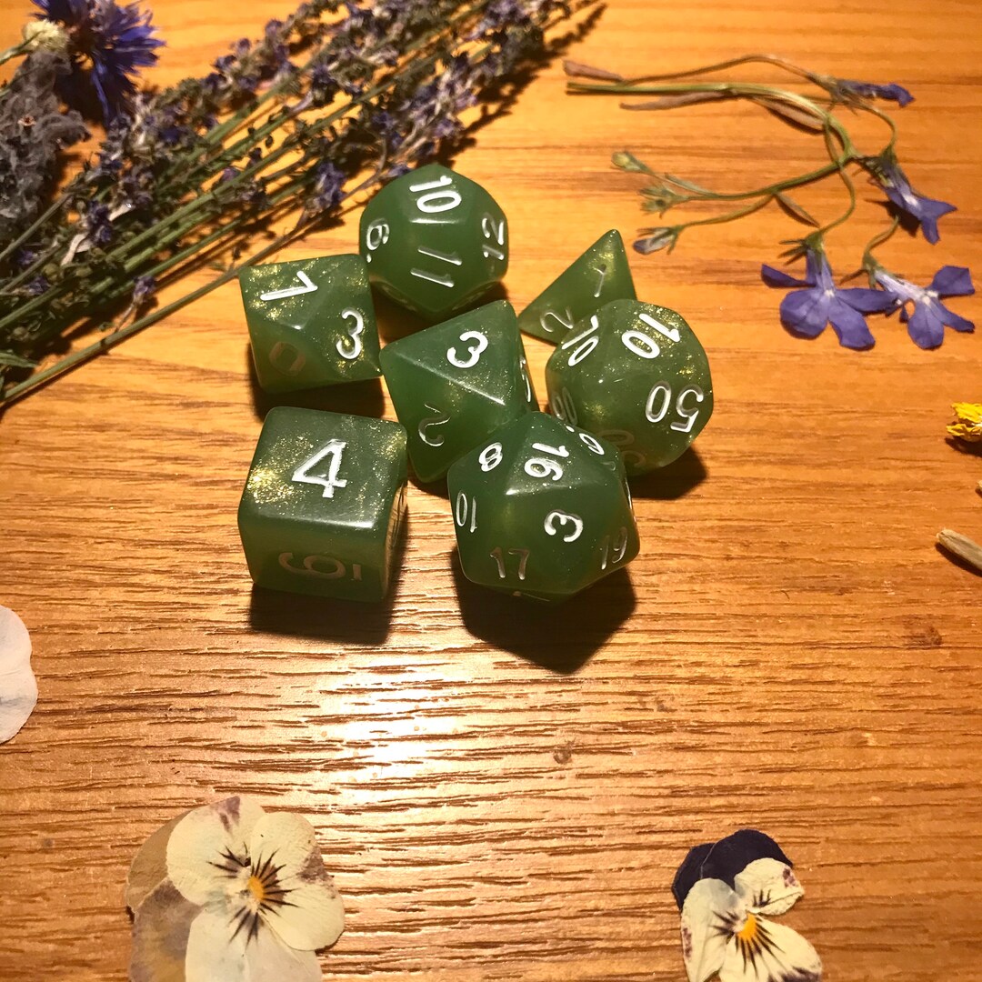 Gelatinous Cube 7 Piece Dice Set Etsy