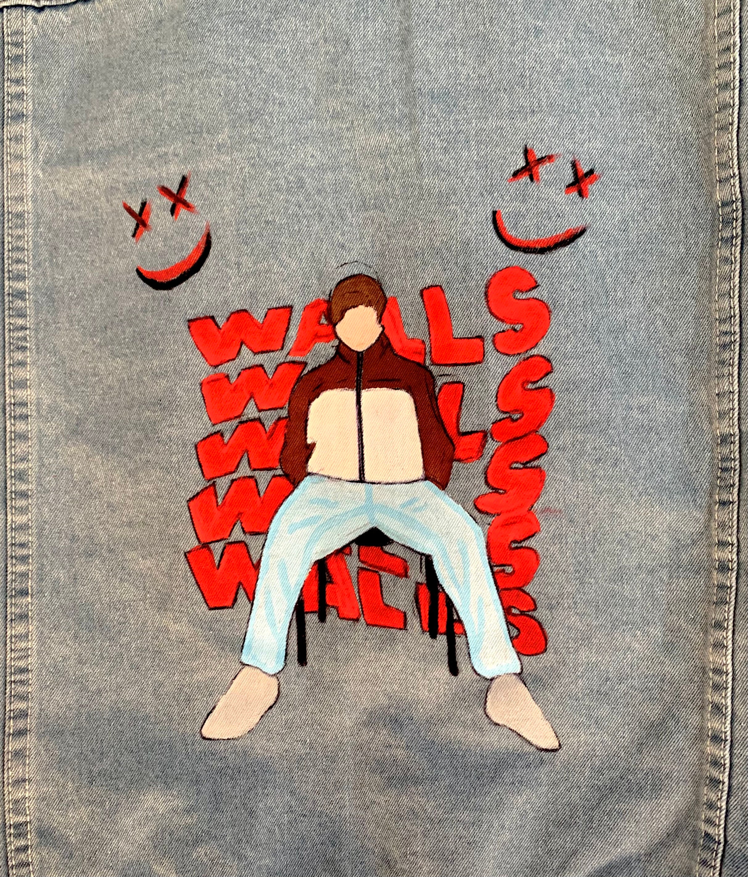 InStylesShop28 Louis Tomlinson Walls Painted Denim Jacket