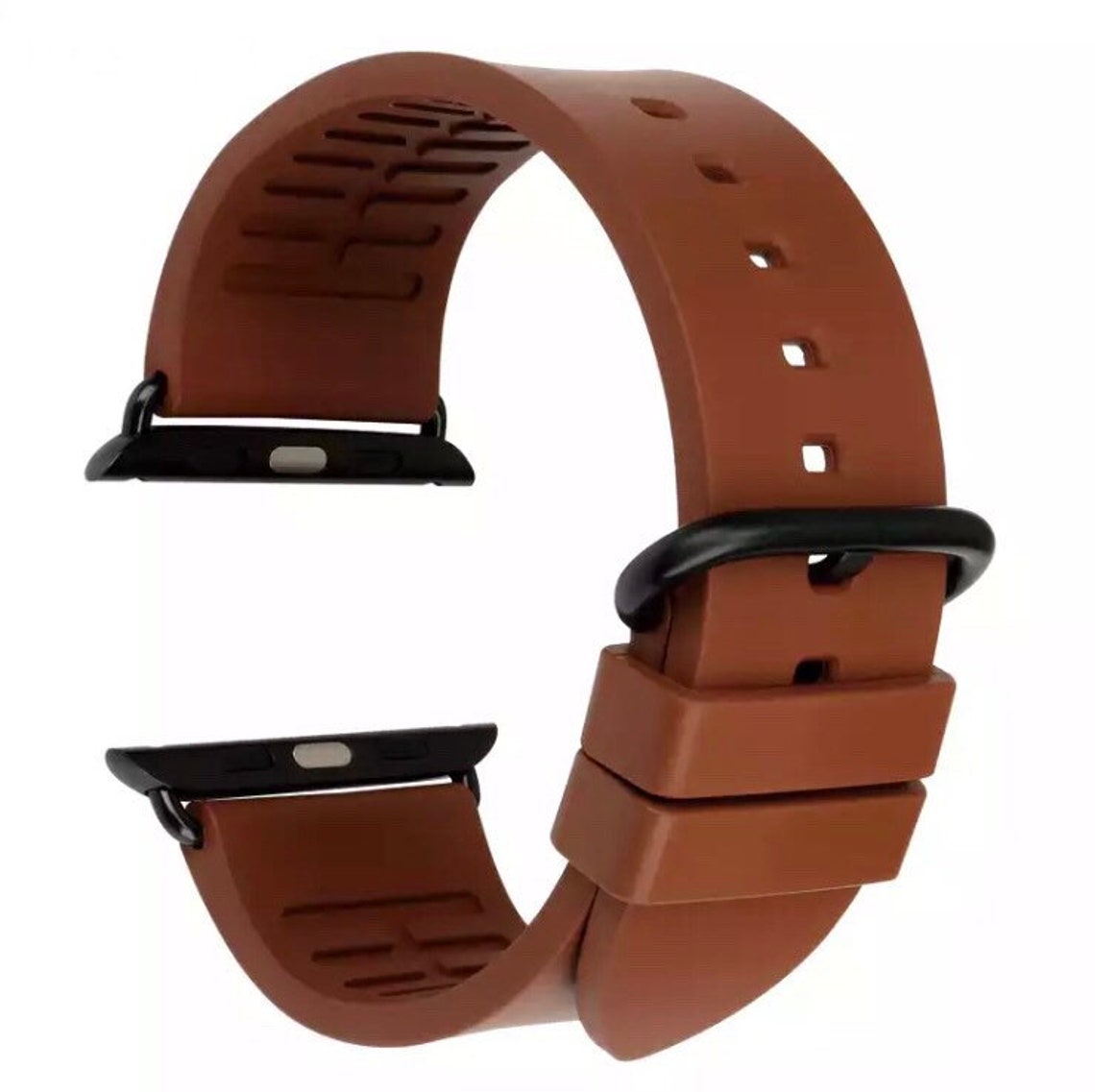 Brown Colour High Quality Rubber Silicone Watchband Strap for Etsy