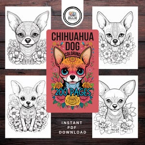 Chihuahua Dog Mandala Coloring Pages: Printables PDF Designs