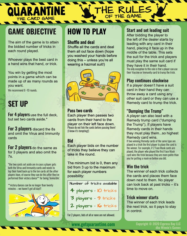 Quarantine The Card Game Card Game for Adults Family Card Etsy