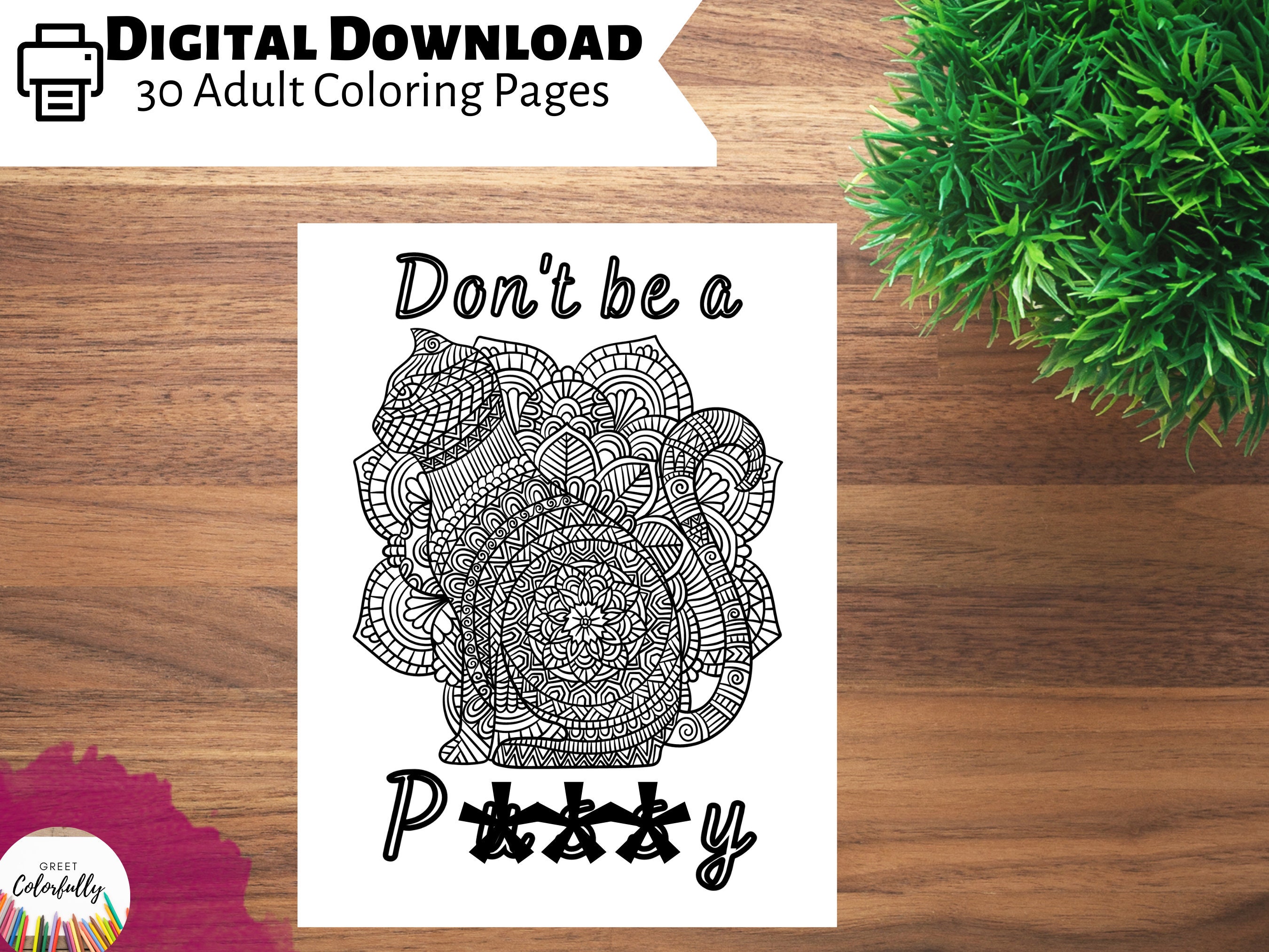 Adult Coloring Pages Swear Words Cuss Word Coloring Sheets - Etsy