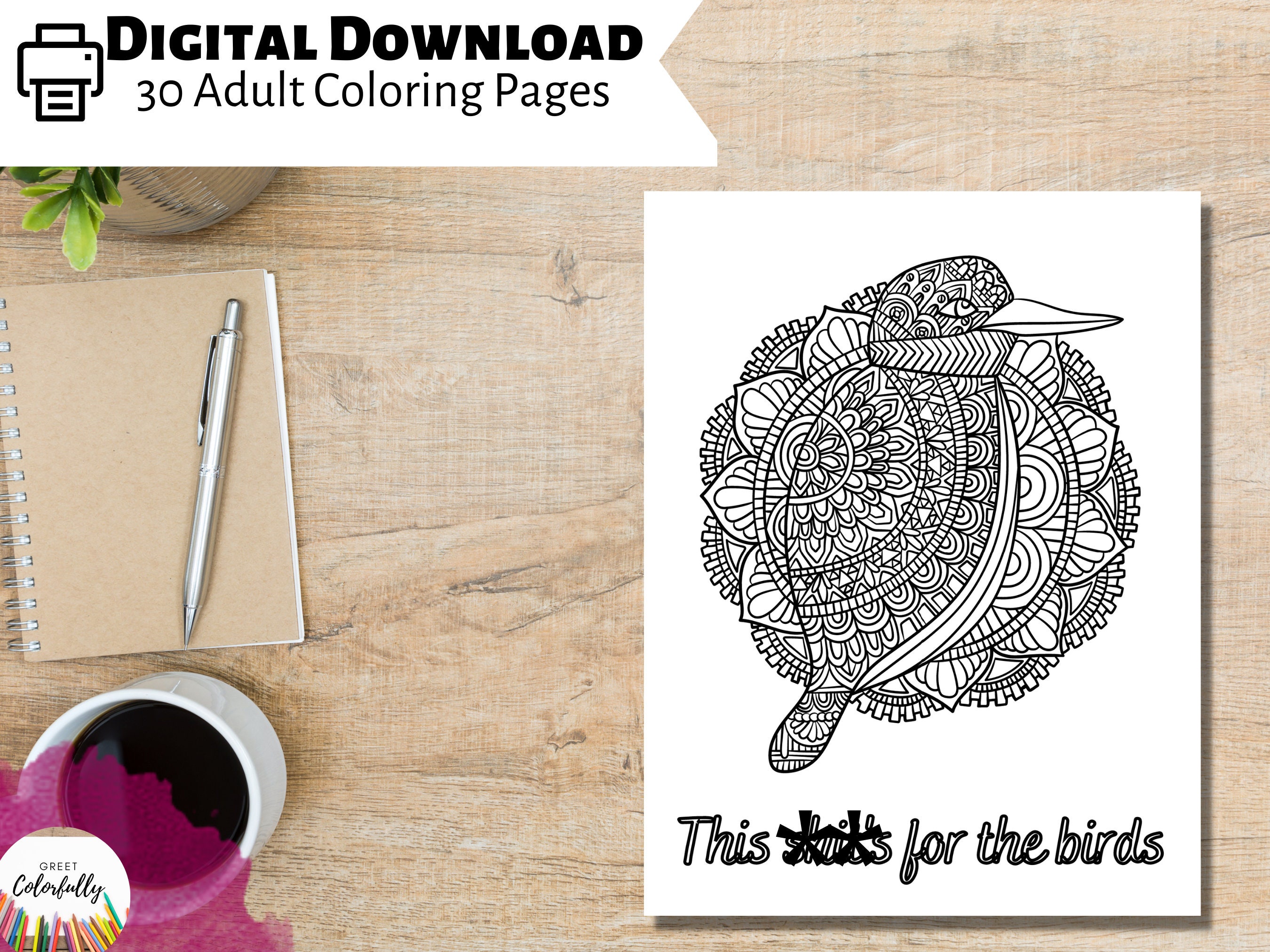 Adult Coloring Pages Swear Words Cuss Word Coloring Sheets - Etsy
