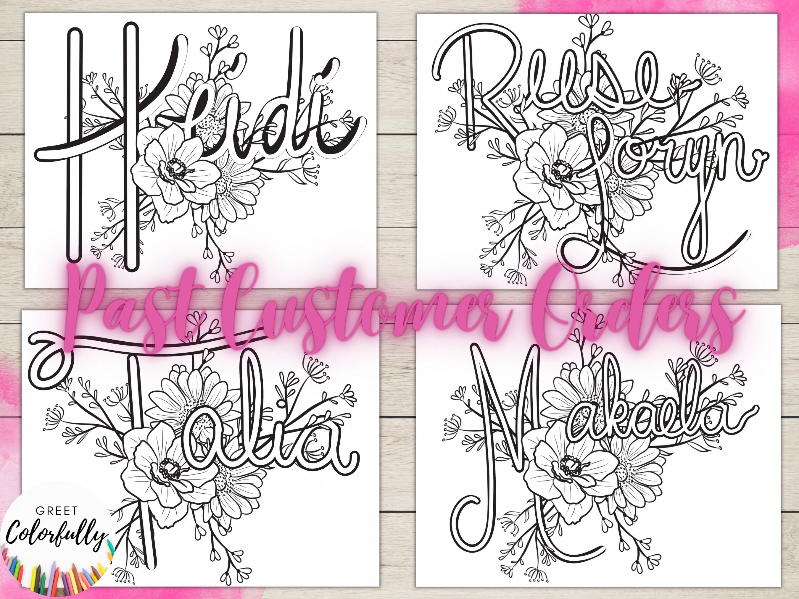 Personalized Coloring Sheet Perfect Gift for All Ages Made - Etsy