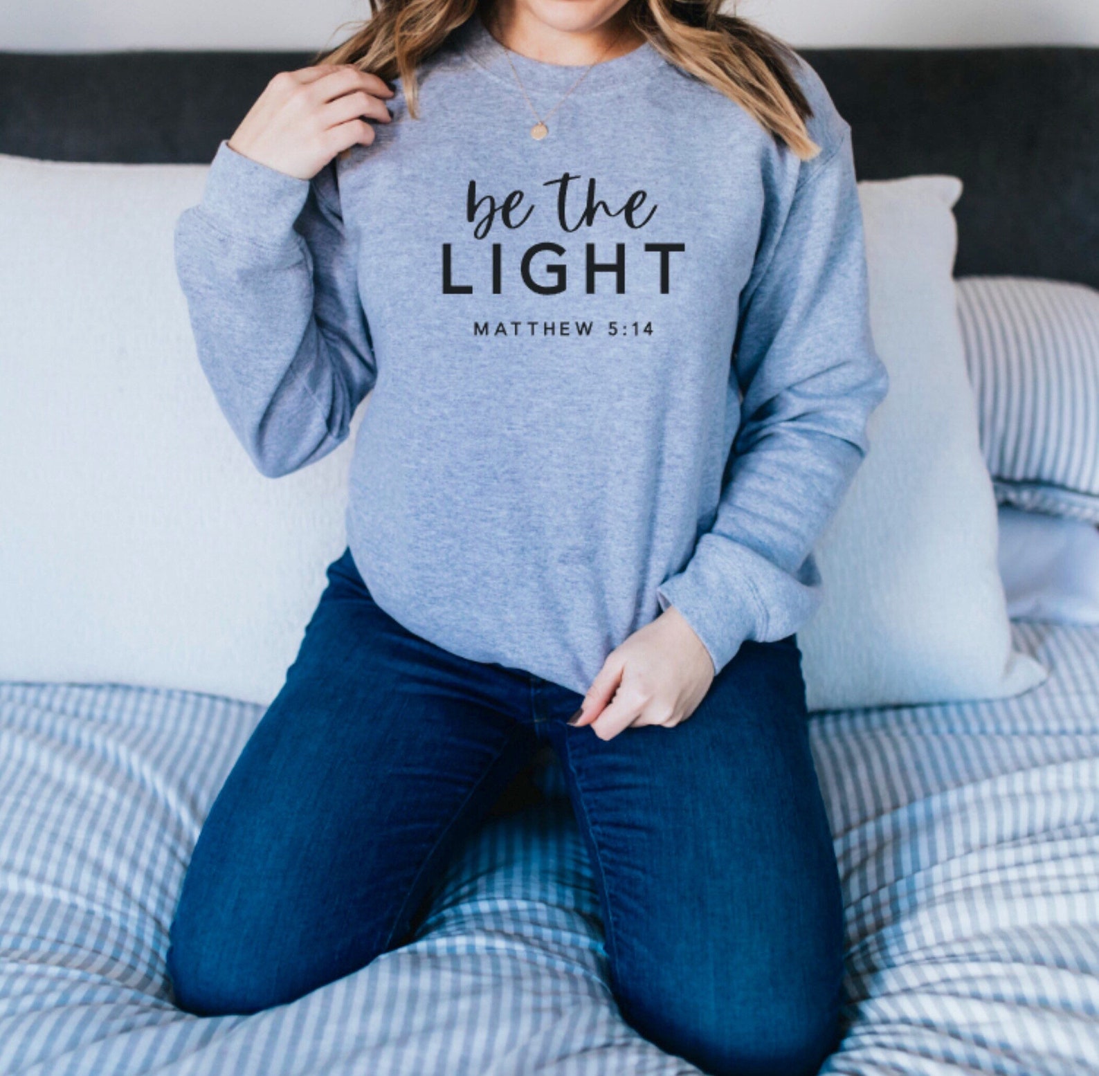Be The Light Sweatshirt Be The Light Sweater Women's | Etsy