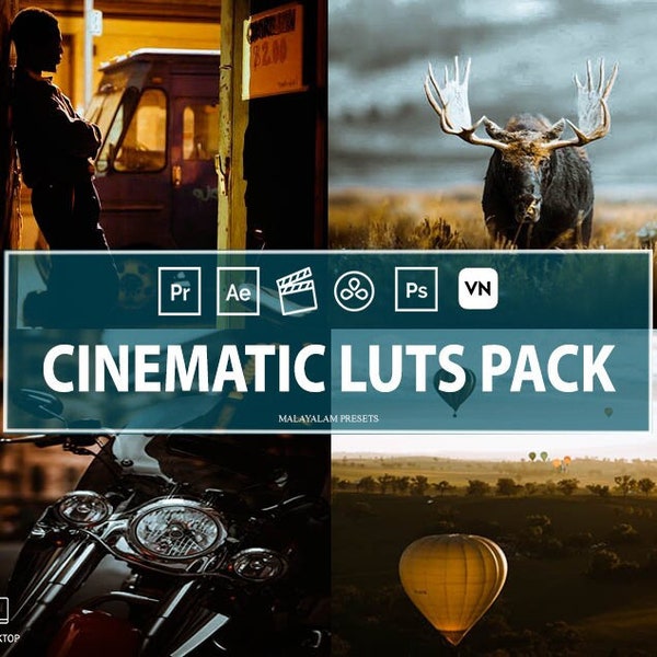 35 Cinematic Video Filters,luts, Adobe Premiere Pro LUT Pack, Video Luts Final Cut Pro,film lut for DaVinci Resolve ,VN App luts,slog3 luts