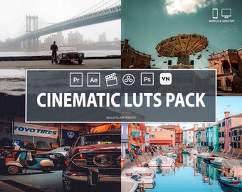 50 Cinematic Video Filters,luts, Adobe Premiere Pro LUT Pack, Video Luts Final Cut Pro,film lut for DaVinci Resolve ,VN App cinematic lut