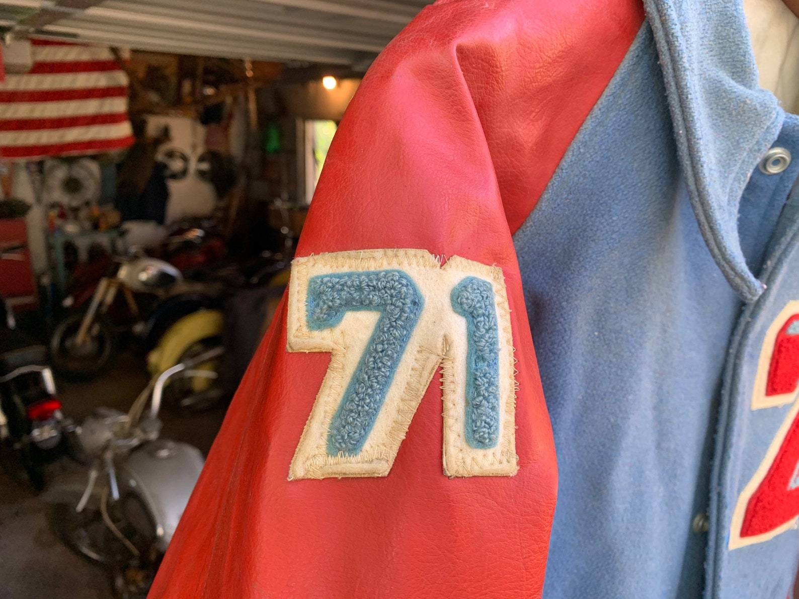 1971 Varsity Letterman Jacket made by FabKnit Manufacturing Etsy