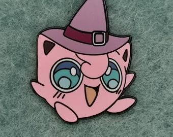 Pink Witch Hard Enamel Pin_Spooky_Spoopy_Cute_Fairy_Witch_Halloween_Lapel Pin_Adorable_Pokemon_Fairy type_Badge_Accessories