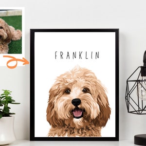 Custom Dog Portrait | Personalized Pet Art | Pet Memorial Gift | Unique Dog Dad Gift | Custom Pet Owner Art | Custom Pet Portrait