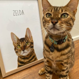 Custom Pet Portrait | Cat Mug | Cat Portrait | Cat Lady | Pet Gift | Digital Art File | Pet Painting Pet Gift | Custom Gift