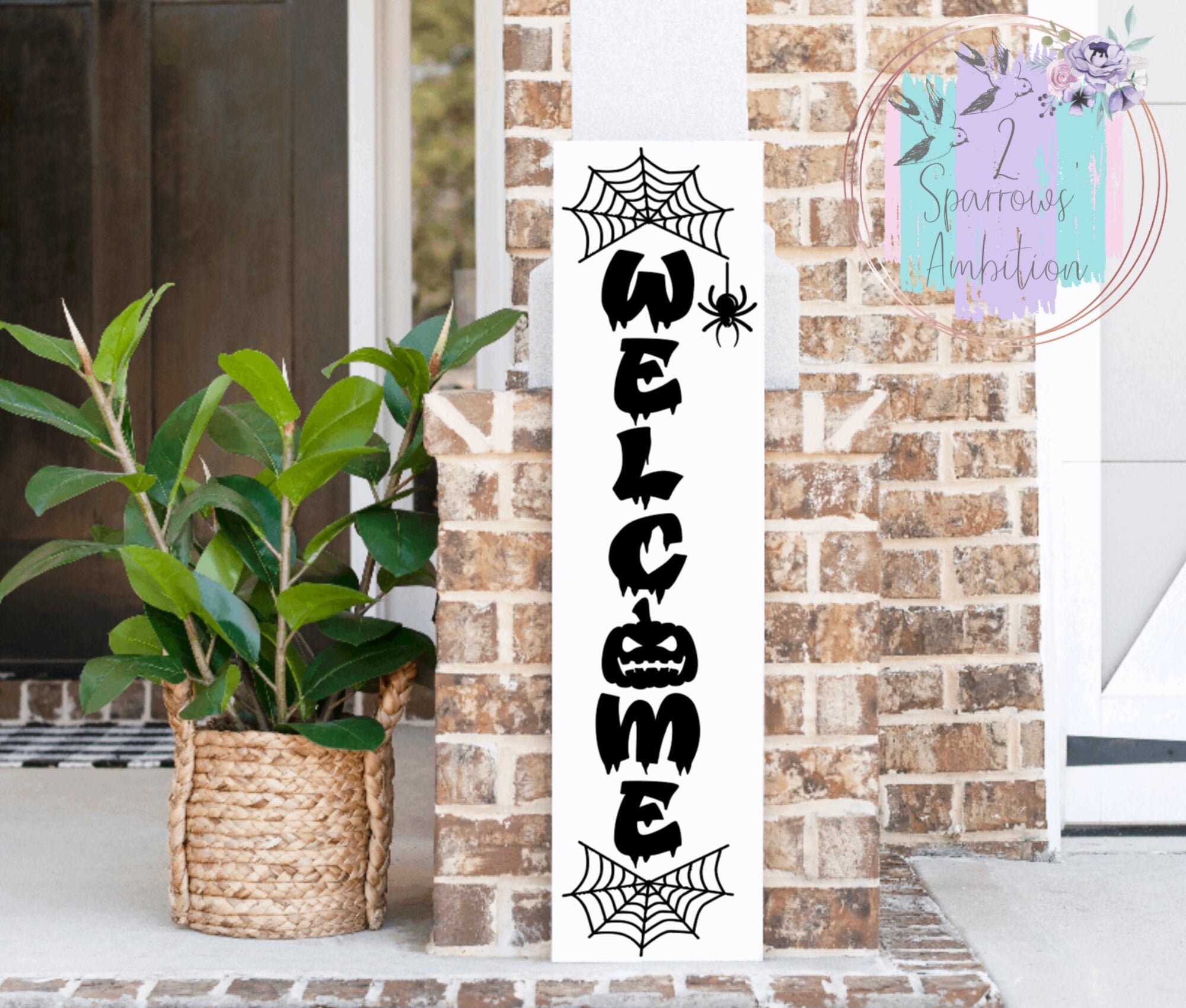 Halloween Sign Porch Leaner Fall Porch Sign Etsy