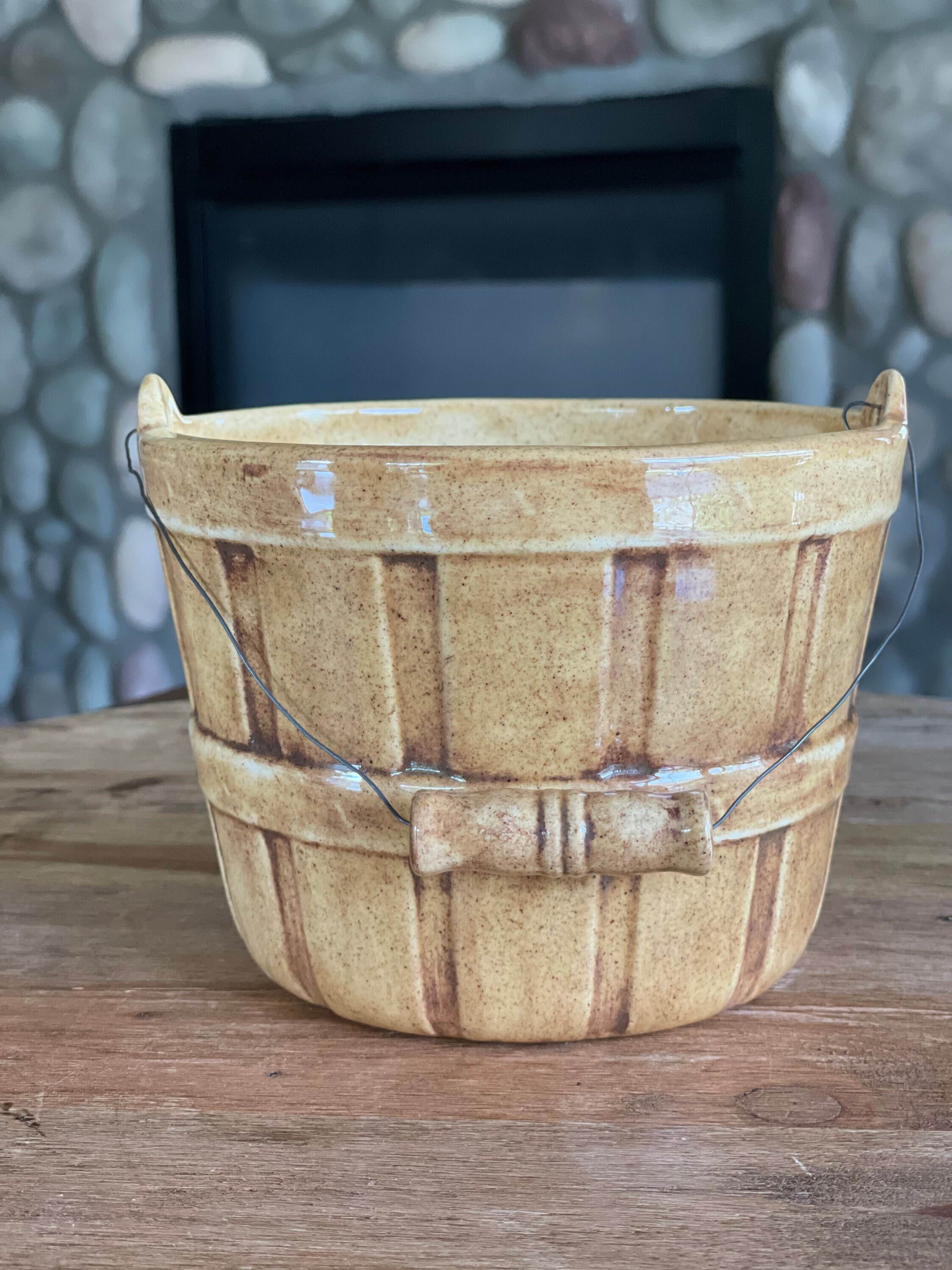 Handmade Ceramic Decorative Bushel Basket Etsy
