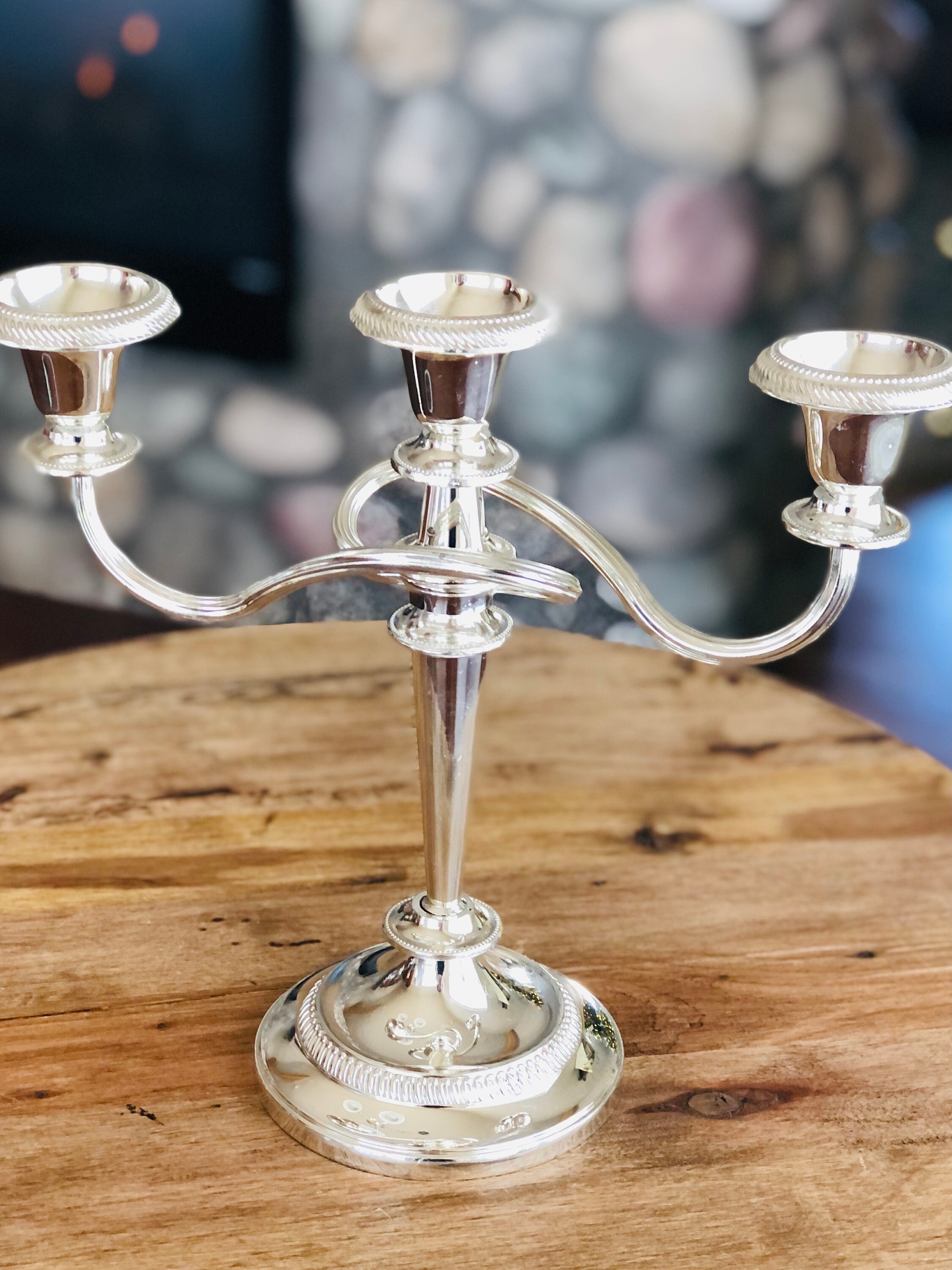 Vintage E.P. Zinc Silver Plated Candelabra Made in England Etsy