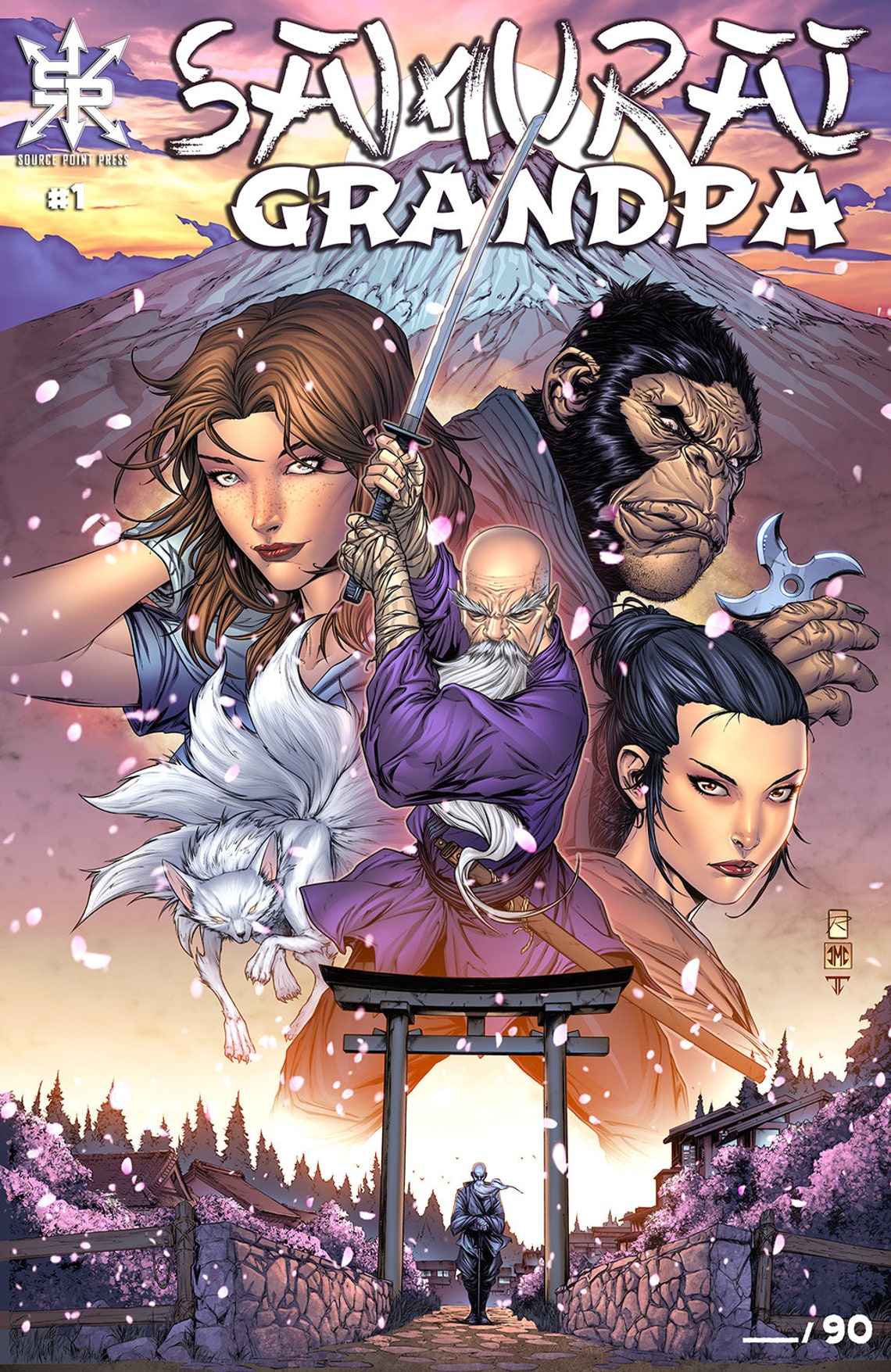 Warrior Grandpa And Supreme Granddaughter Samurai Grandpa 1 Exclusive Variant Cover Comic Book Hand - Etsy