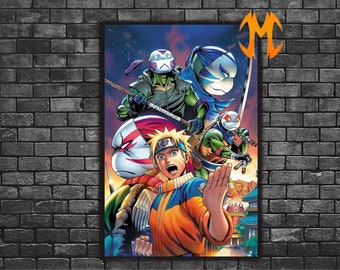 TMNT x Naruto #1 - Jozar Collectibles Exclusive Virgin Variant Comic - Signed