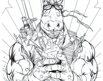 Warcorns: Combat Unicorns For Hire #1 Fan Expo Denver Exclusive Ltd Variant Original Published 11x17 Ink Cover Art - 2x Signed