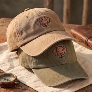 Rhodesian Ridgeback Embroidered Washed Cotton Hat Dog Lover Present Outfit