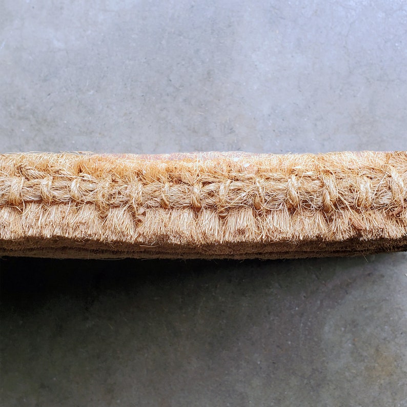 HandMade Coir Brush Doormat Two Tone Beige Etsy