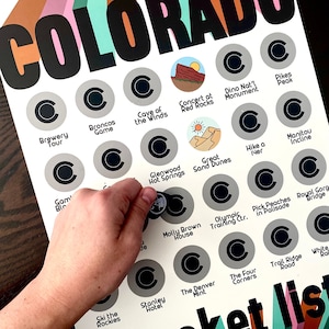 Colorado Scratch off poster, Colorado gifts, Colorado Travel Poster, Housewarming Gift, Colorado Wall, Art, Scratch off map