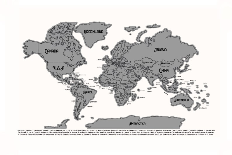 Carte du monde à gratter, carte du monde, carte de voyage, carte du monde à gratter encadrée, carte des lieux que j'ai visités, cadeau de voyage, envie de voyager, pays du monde image 5