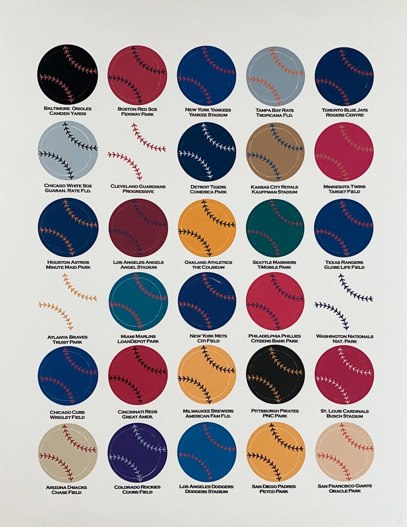 Baseball Stadium Tracker Pro Baseball Stadium Bucket List Etsy