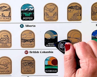 Canada National Parks Travel Map, Canadian National Parks passport,  Canadian National Park Scratch Off Poster, Canadian Souvenirs, Banff
