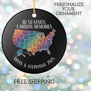 I visited all 50 states, Travel Ornament