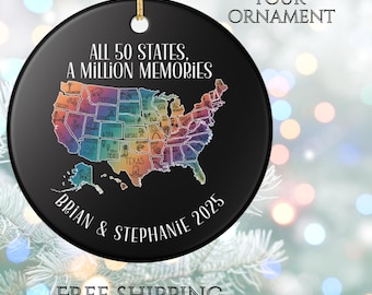 I visited all 50 states, Travel Ornament