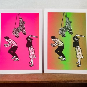 Serigrafía - La pinata neon