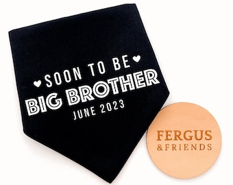 Big Sister Brother Announcement  | Personalised Dog Bandana | Customised Dog Bandana | Bandana for Dogs