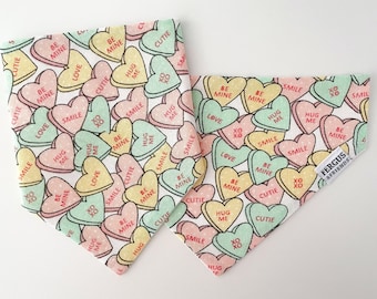 Valentines Dog Bandana | Personalised Dog Bandana | Love Dog Bandana | Bandana for Dogs | Heart Birthday