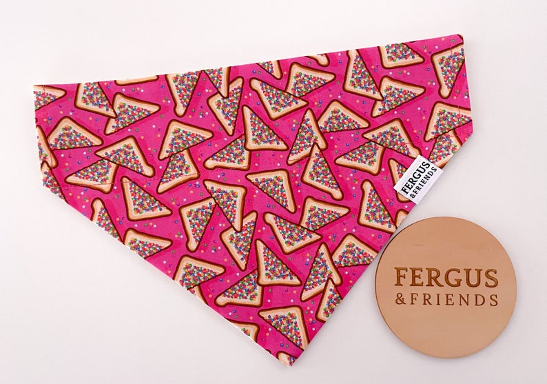 Fairy Bread Dog Bandana Personalised Dog Bandana Aussie Classic Food Dog Bandana Bandana for Dogs Bright Bandana image 2