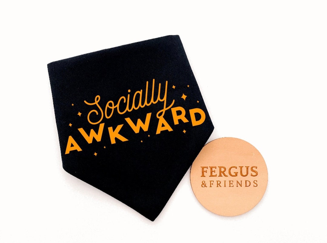 Socially Awkward Announcement Personalised Dog Bandana