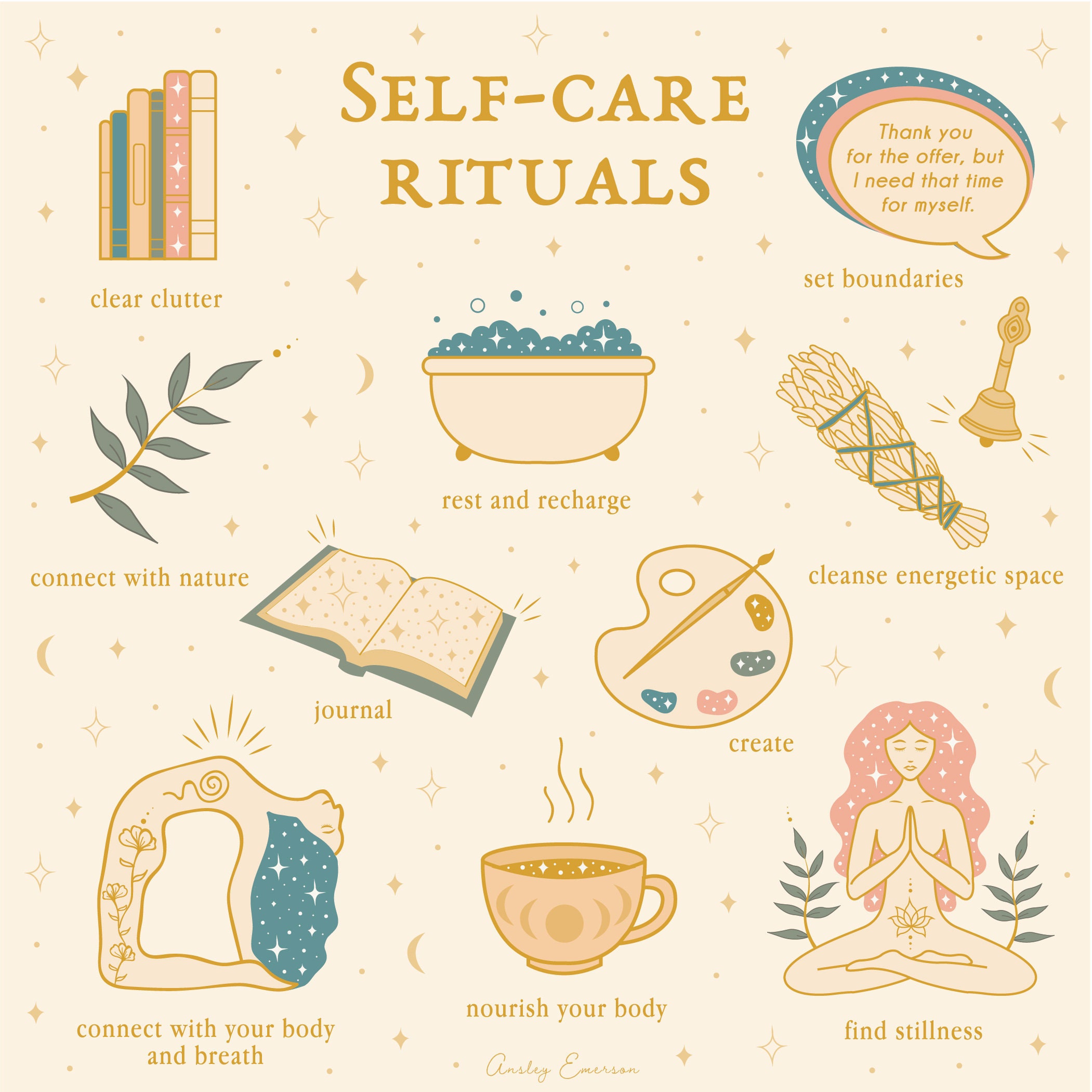 Self-Care Rituals Quarterly Vision Board Kit – Mysecari