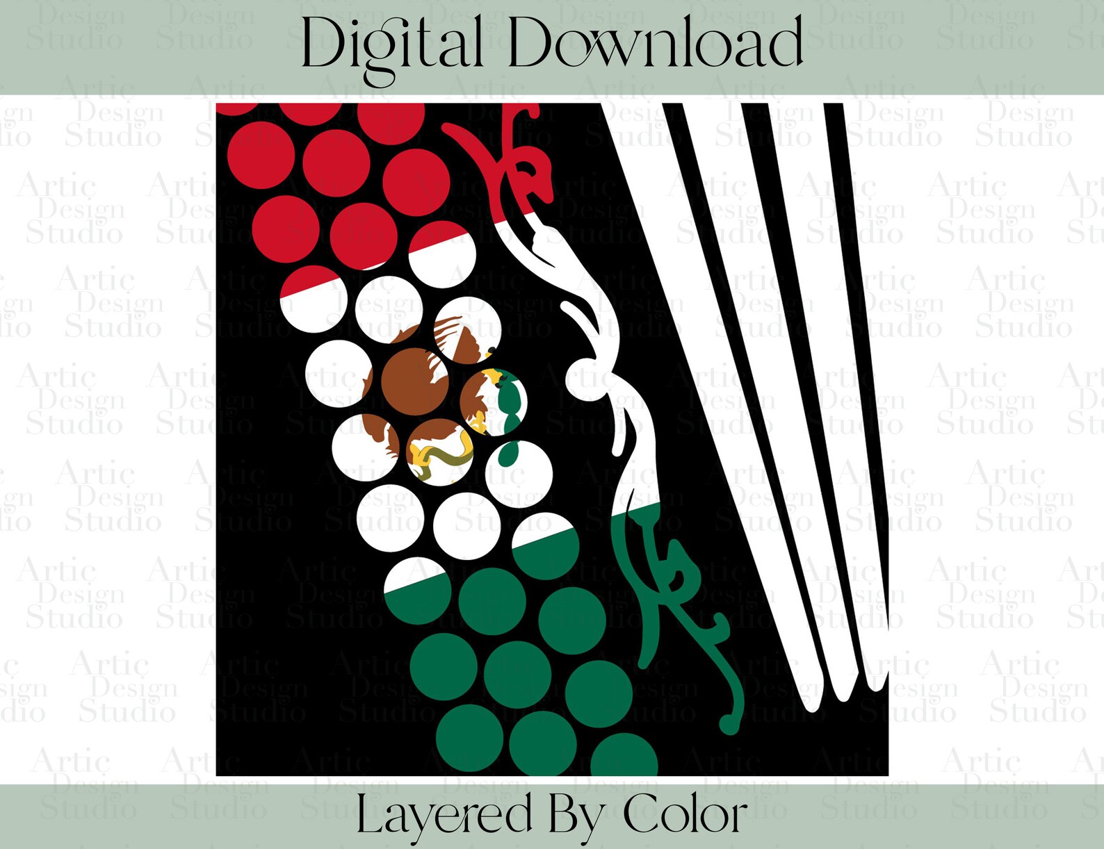 Mexico Accordion SVG Mexico Flag Accordion SVG Digital Etsy