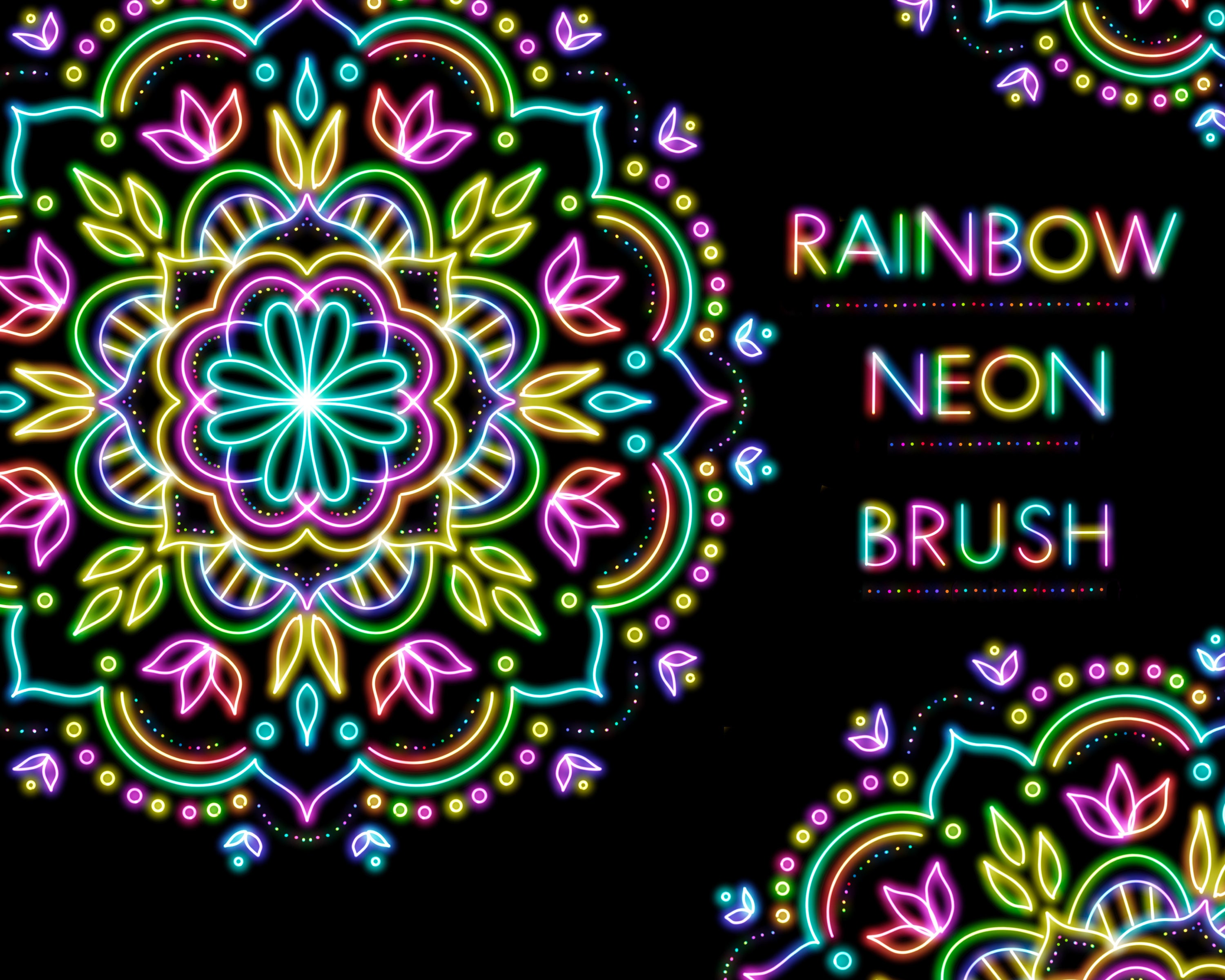 Procreate Brush Rainbow Neon Sign Etsy