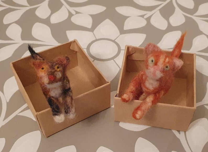 handmade to order brooches keyrings or just because. Needle felt Your cat in miniature
