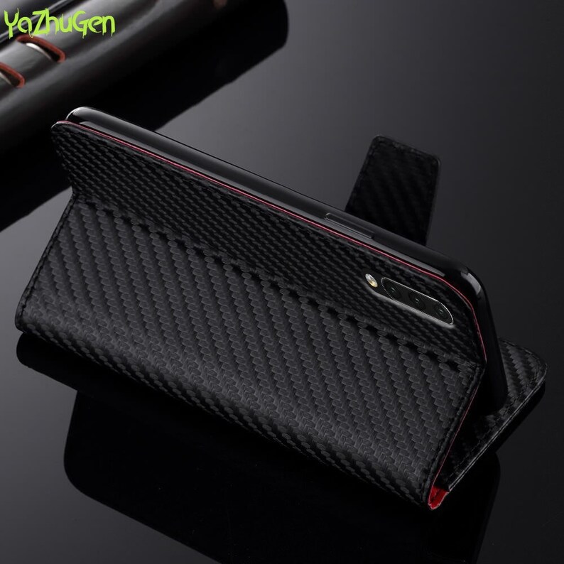 Carbon Fiber Flip For Samsung S20 S10 S8 S7 Edge Note 10 9 20 Pole S10 Lite A91 Leather Phone Wallet For S9 Plus