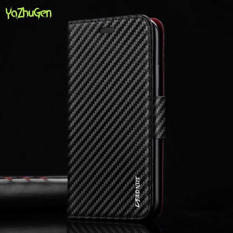 Carbon Fiber Flip For Samsung S20 S10 S8 S7 Edge Note 10 9 20 Pole S10 Lite A91 Leather Phone Wallet For S9 Plus