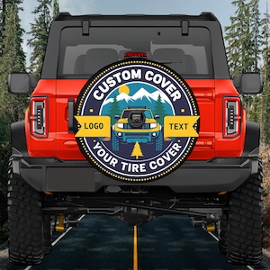 Ford Bronco Custom Spare Tire Cover Personalised Present for Bronco Add Custom Logos,Bronco Sports Driver Dad, Bronco Raptor 2021-2025
