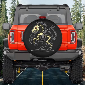 Ford Bronco Halloween 2025 Spare Tire Cover,Bronco Raptor 2021-2025, Angry Bronco Tire Cover, Bronco Accessories,Bronco Halloween Gifts