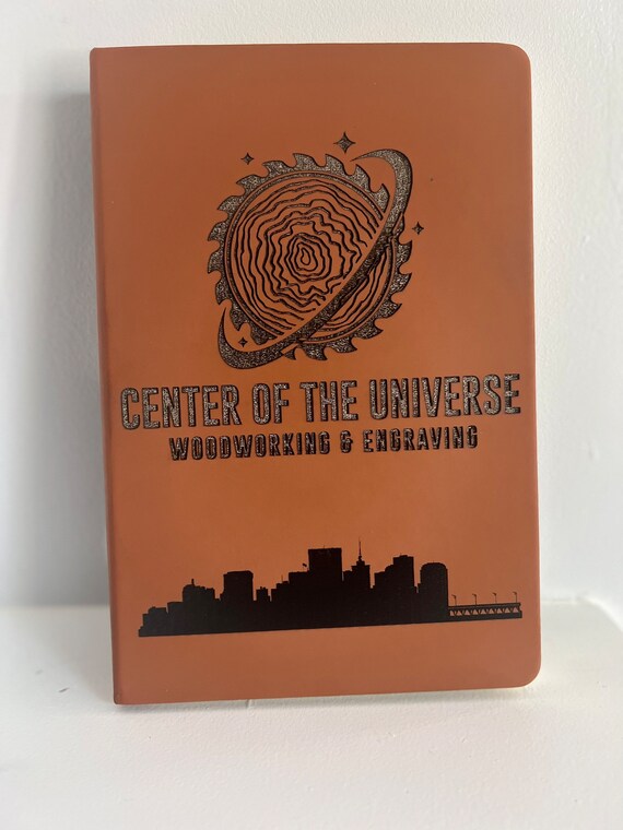 Laser Engraved Faux Leather Notebook Etsy