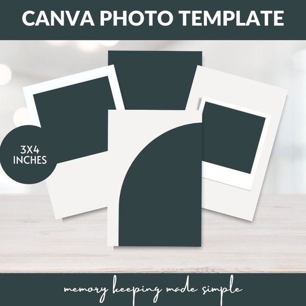 PROJECT LIFE photo template, digital journal card