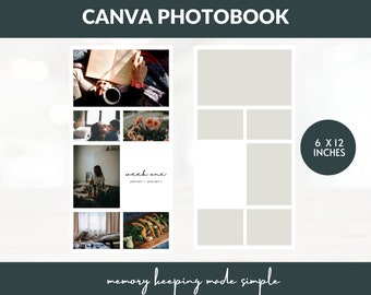 6 x 12 - 2023 Tygodniowy fotoksiążka CANVA (52 szablony)